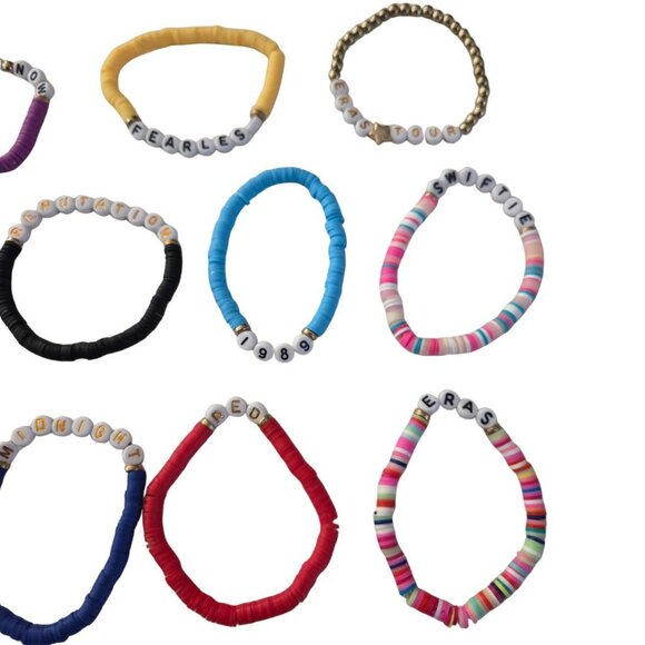 Taylor Swift Inspired Friendship Bracelets 11 Colorful Beaded Set Swifties Fans - Picture 4 of 7